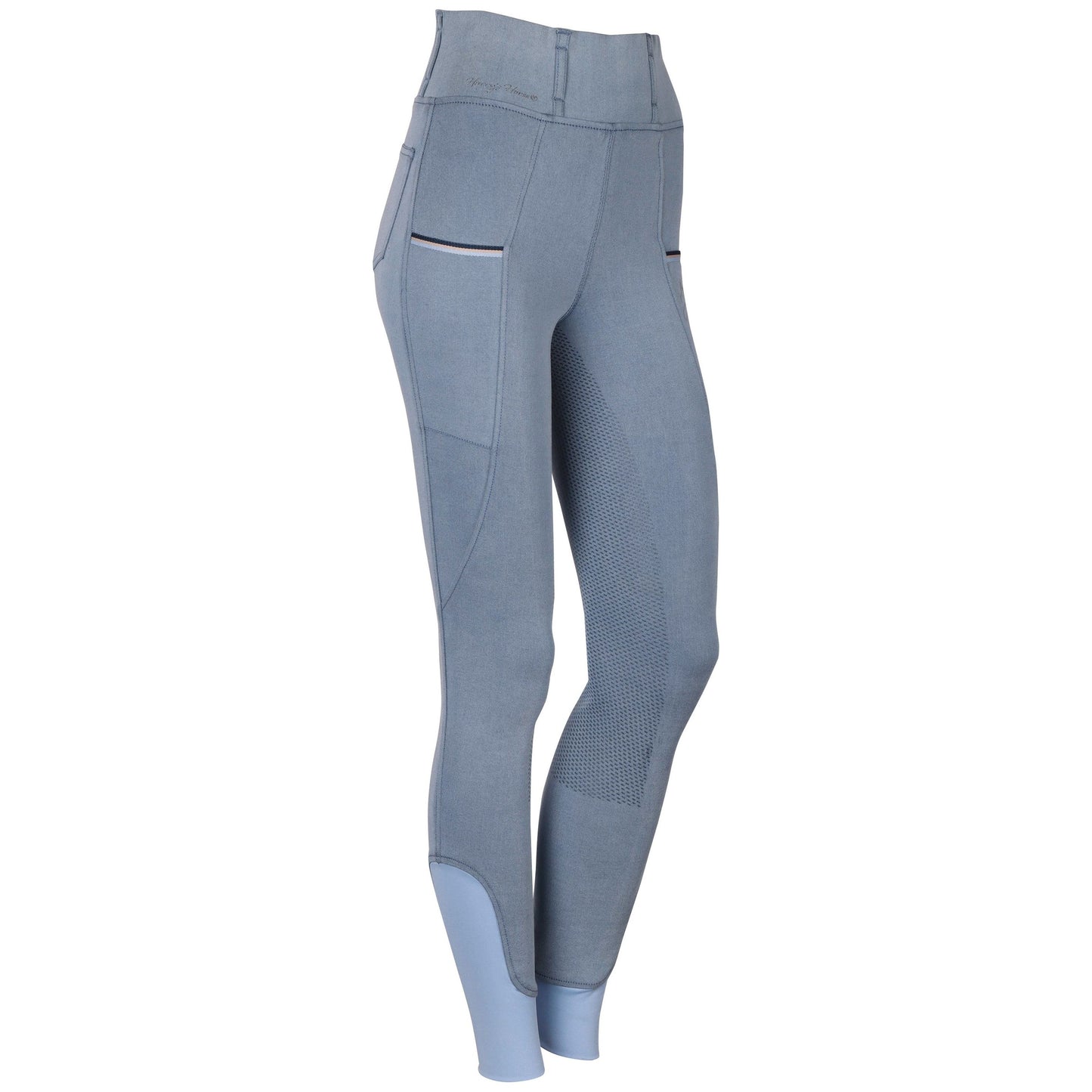 Light Slate Gray Reithose Equitights Denim Just Ride Praia Full Grip