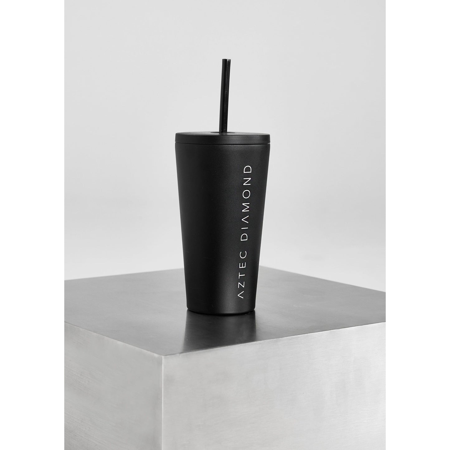 Light Gray Aztec Diamond Travel Mug