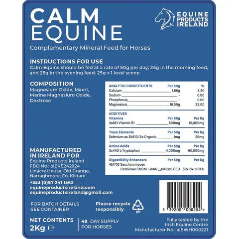 Dark Slate Blue Equine Products Ireland Calm Equine