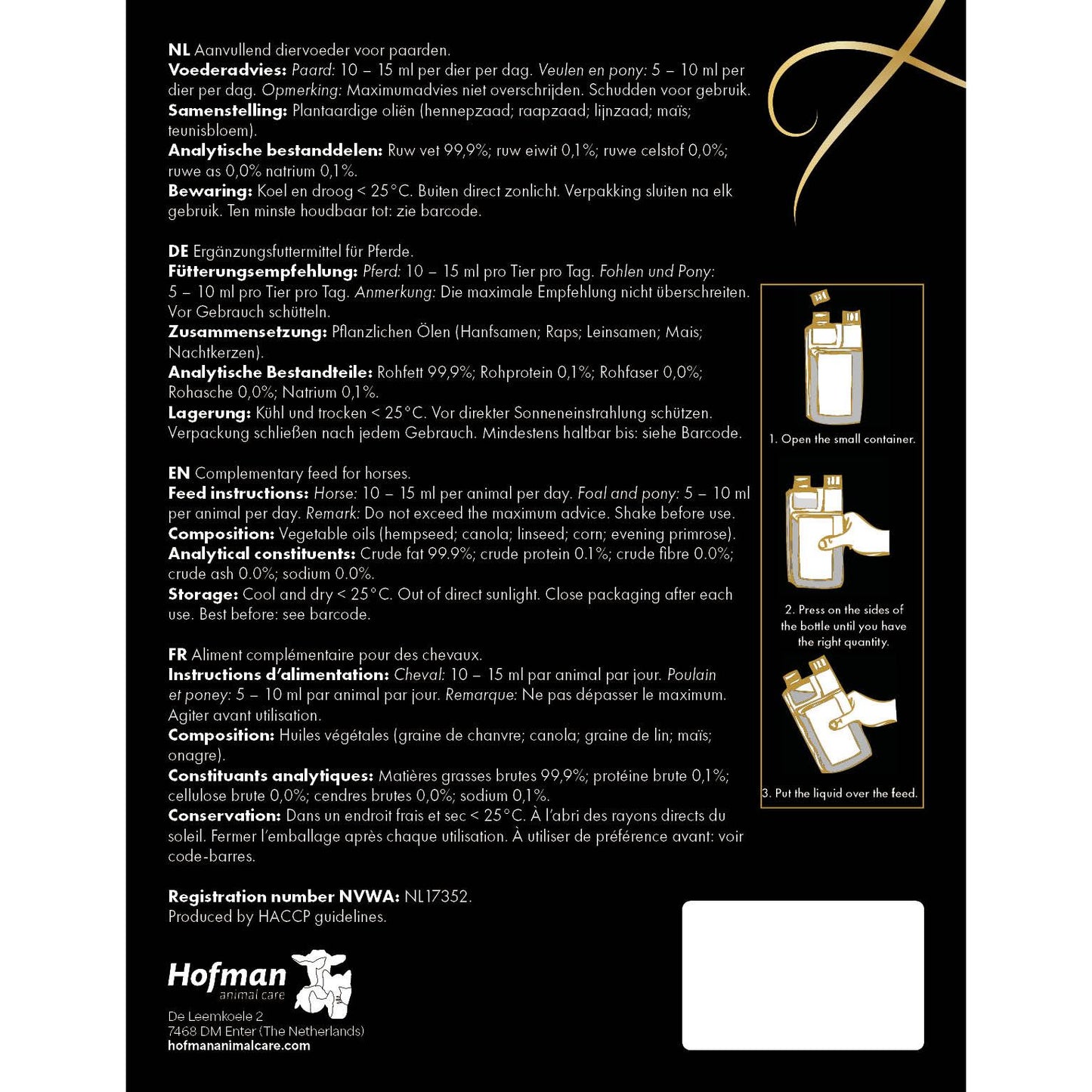Excellent Horse HempOne Feed Oil 500 ml