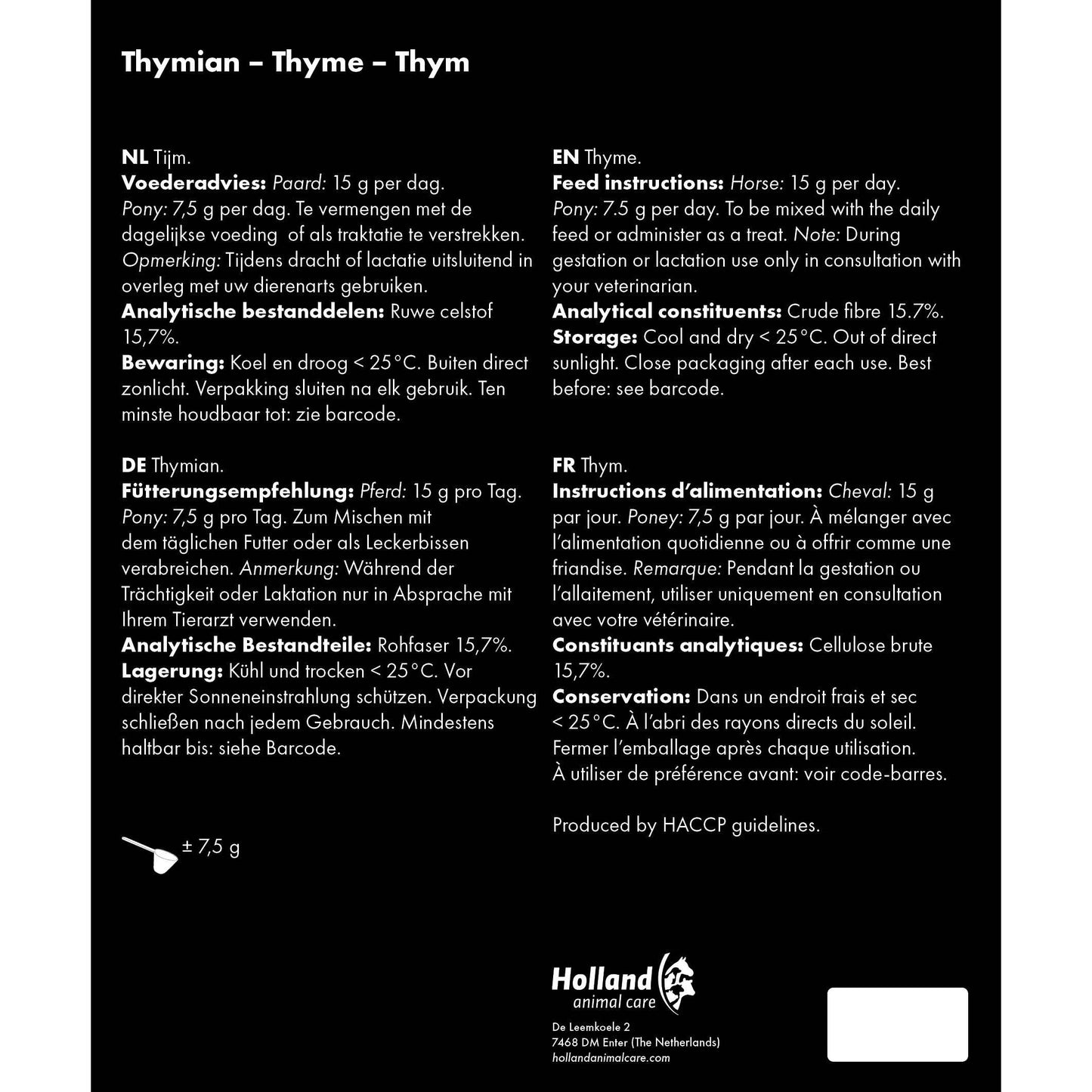 Excellent Horse Herbs Thymian 500 g