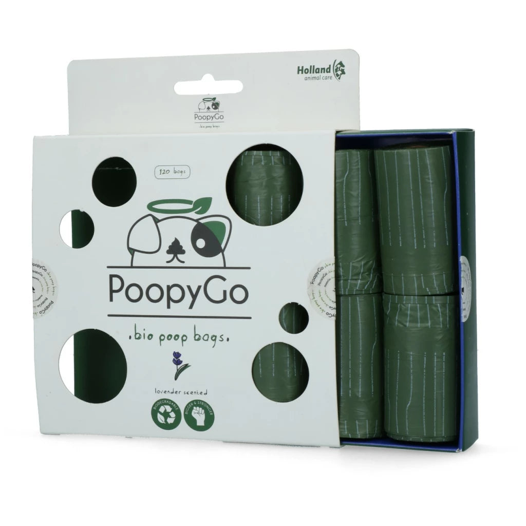 Light Gray Poopygo Eco Kotbeutel Lavendel 8x15