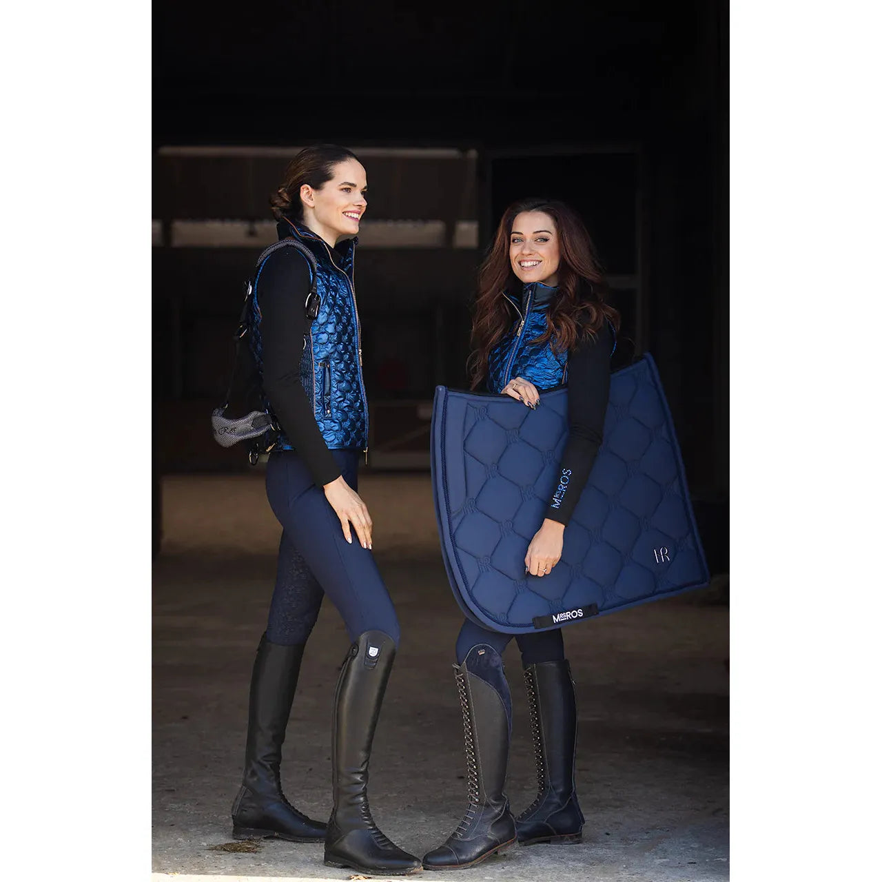 Mrs. Ros DRESSAGE SADDLE PAD - NAVY H/W 24/25