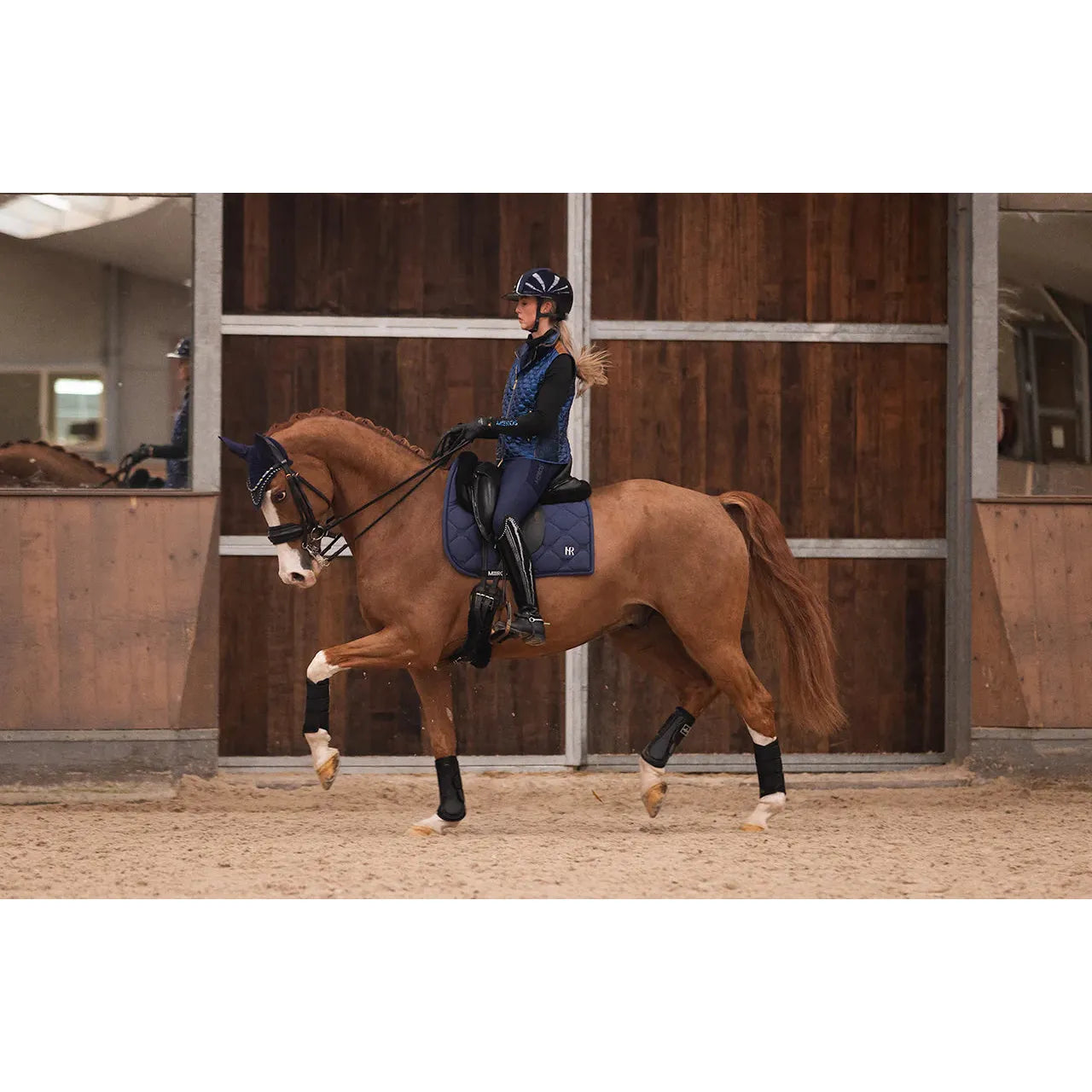 Mrs. Ros DRESSAGE SADDLE PAD - NAVY H/W 24/25