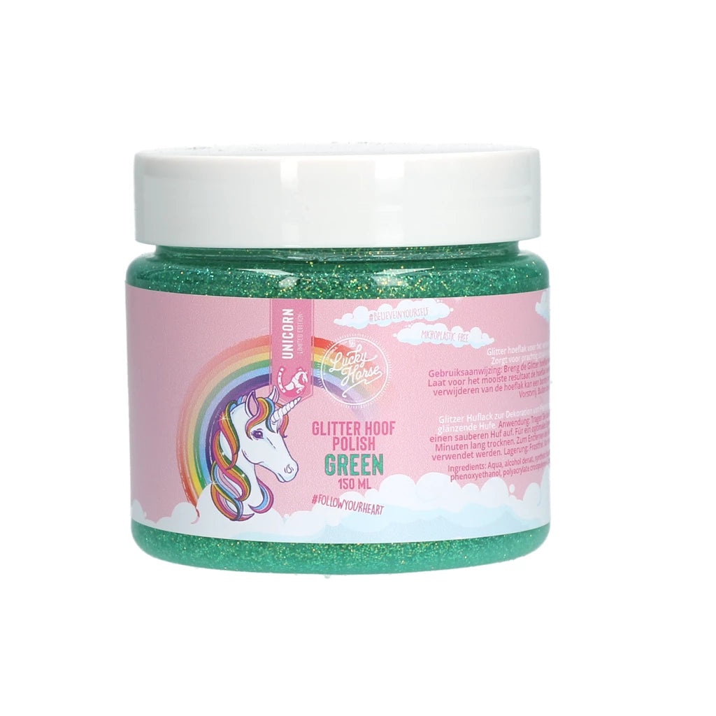 Light Gray Lucky Horse Unicorn Glitzer Huflack