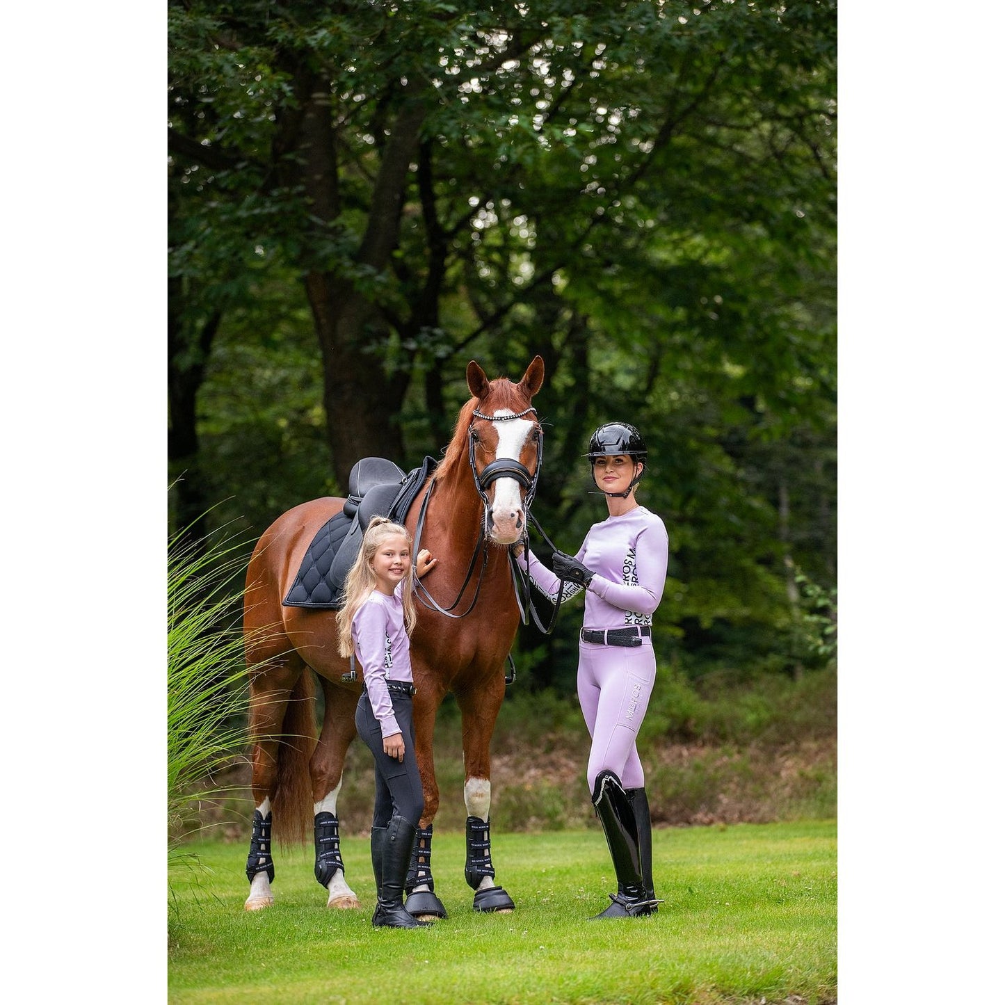 Black Mrs. Ros Silhouette Reitleggings - Lavender Fields