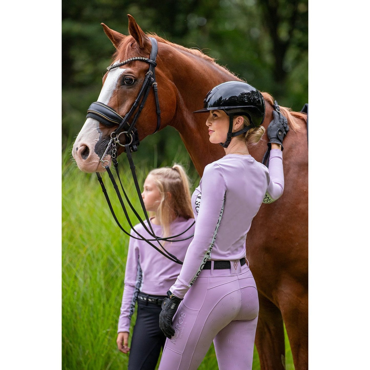 Dark Olive Green Mrs. Ros Silhouette Reitleggings - Lavender Fields