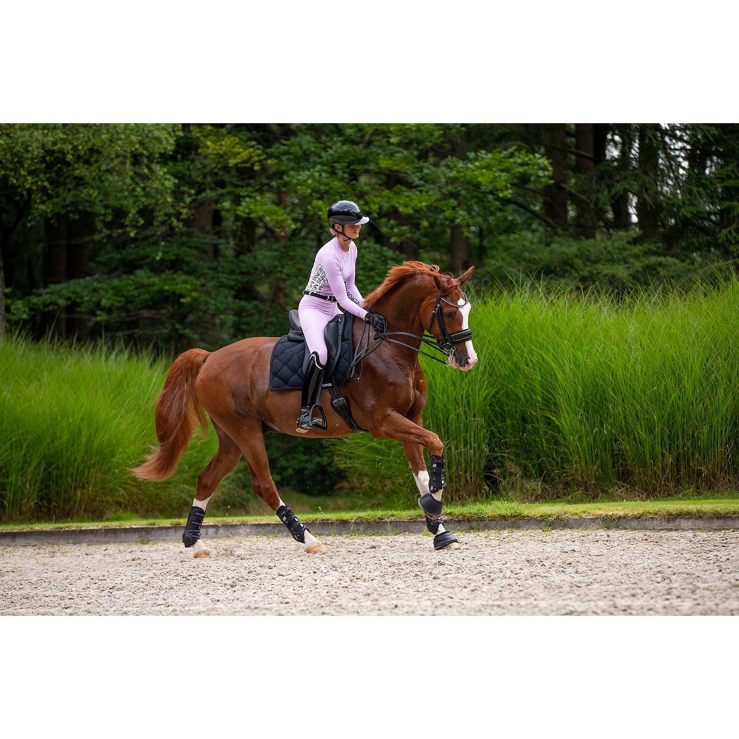 Dark Slate Gray Mrs. Ros Silhouette Reitleggings - Lavender Fields