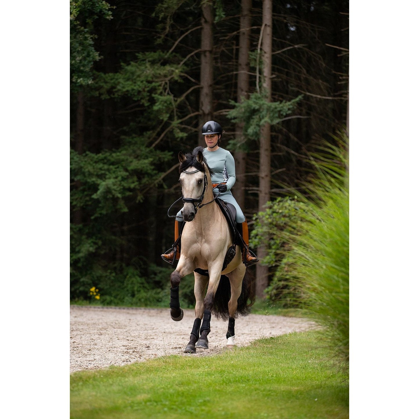 Black Mrs. Ros Training Top - Lavender Fields