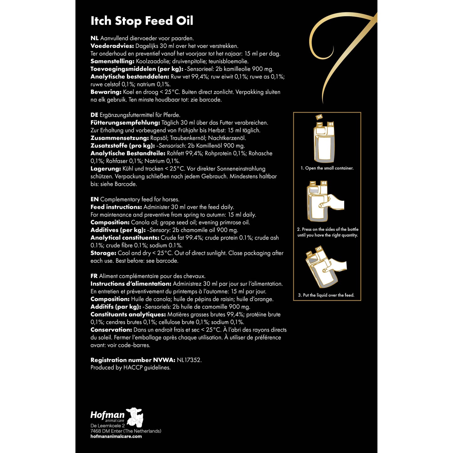 Excellent Horse Itch Stop Feed Oil 1 l