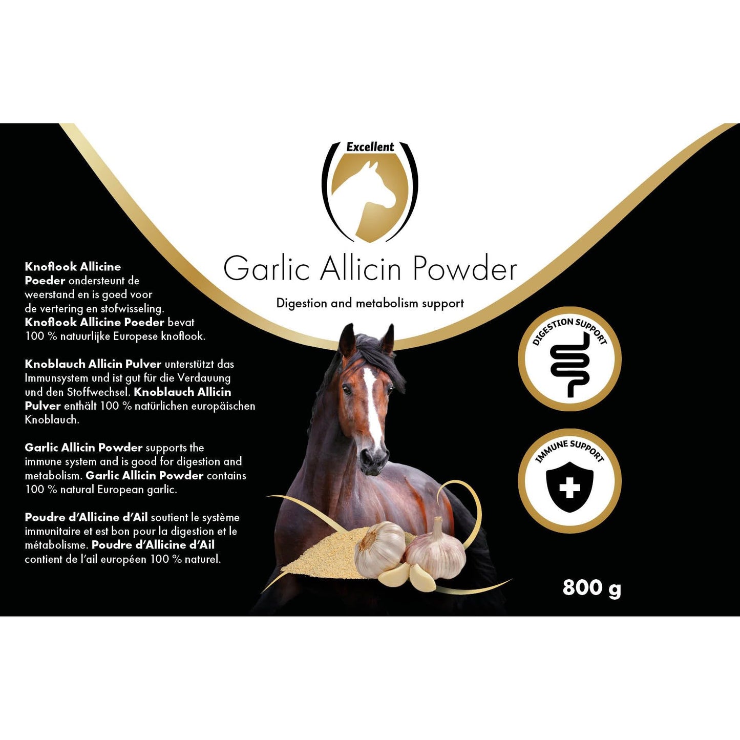 Excellent Horse Garlic Allicin Pulver 800 g