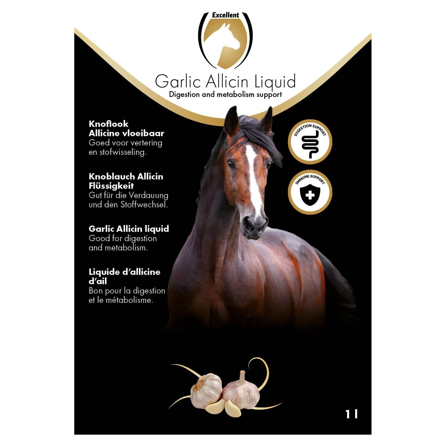 Excellent Horse Garlic Allicin Liquid 1 l