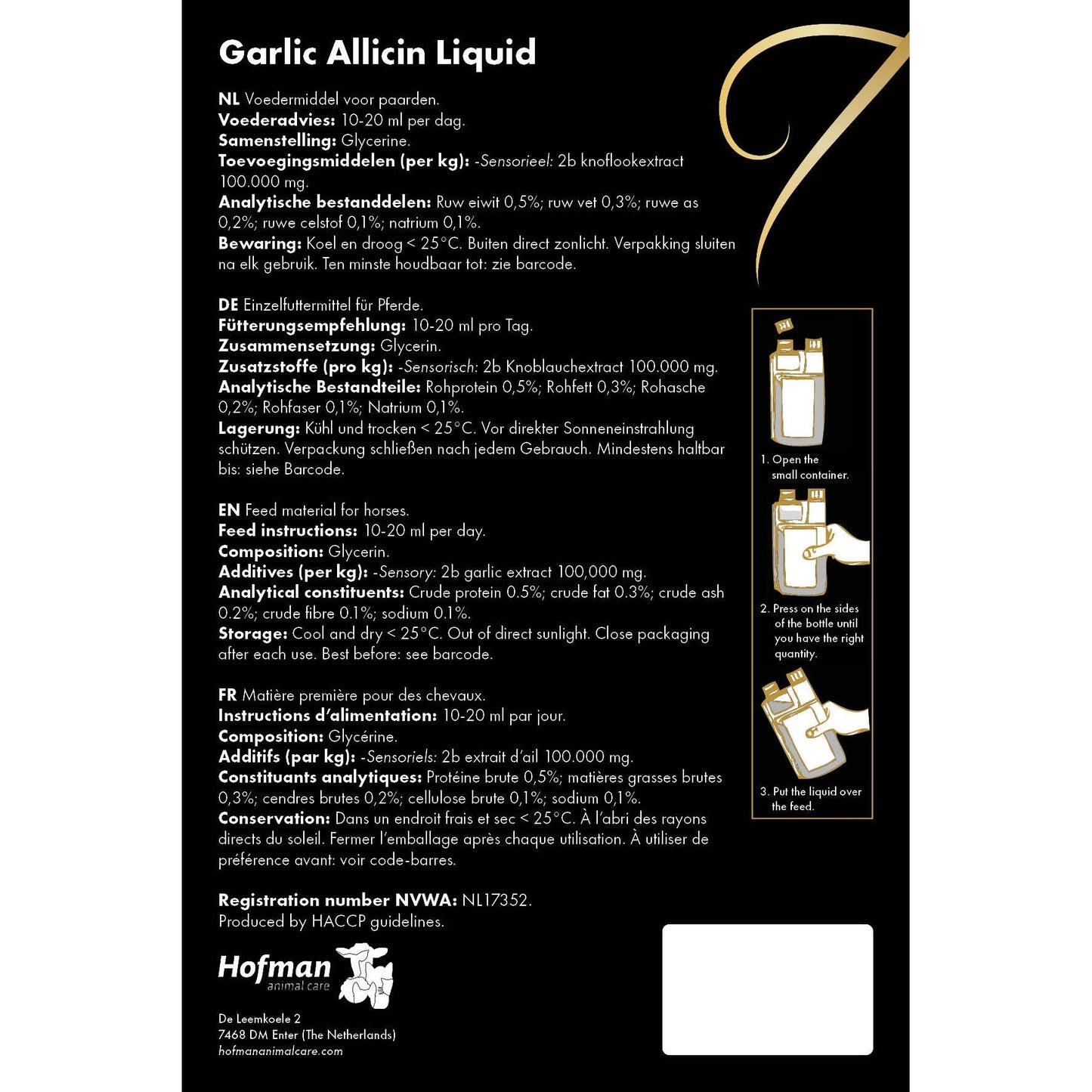 Excellent Horse Garlic Allicin Liquid 1 l