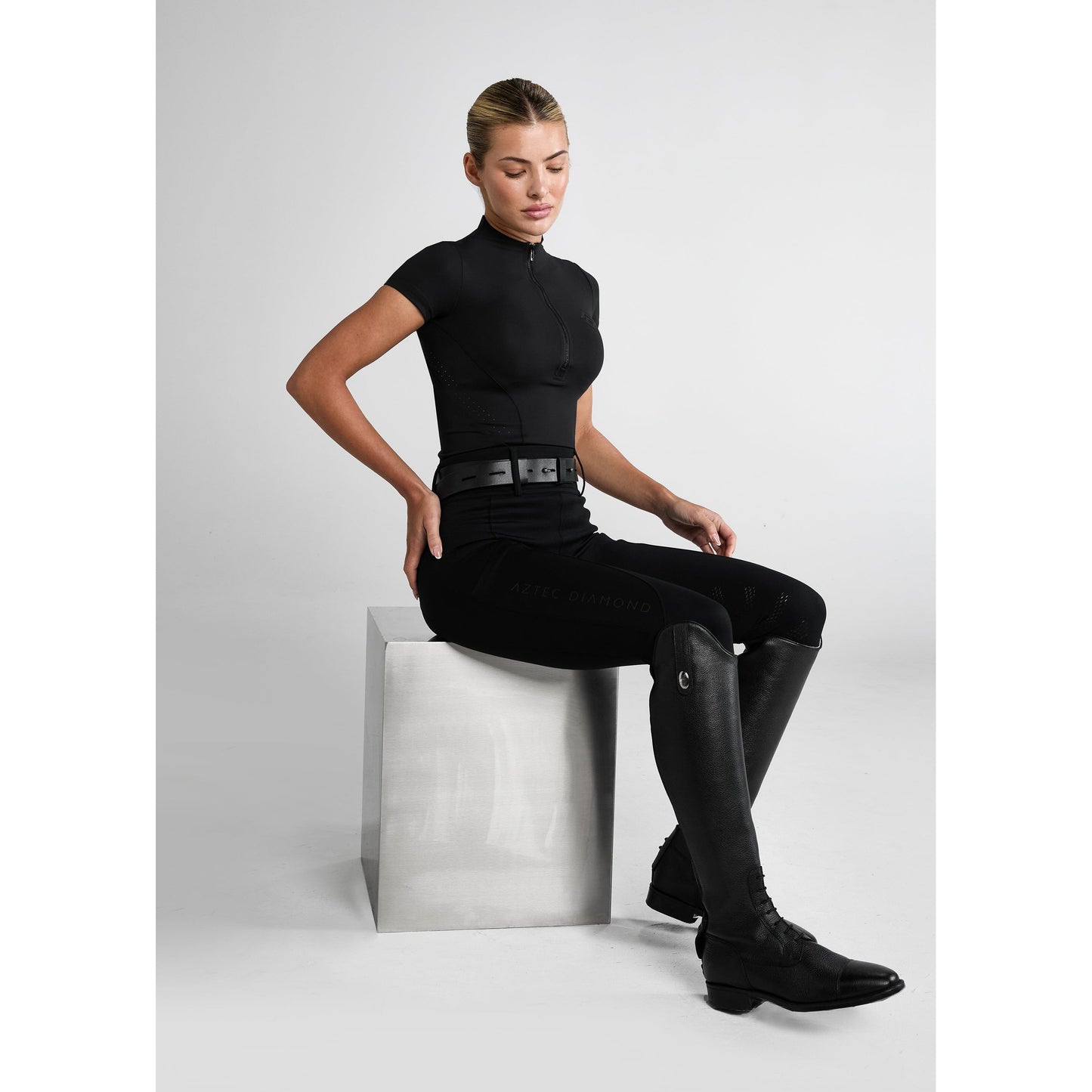 Light Gray Aztec Diamond - Core Kurzarm-Baselayer
