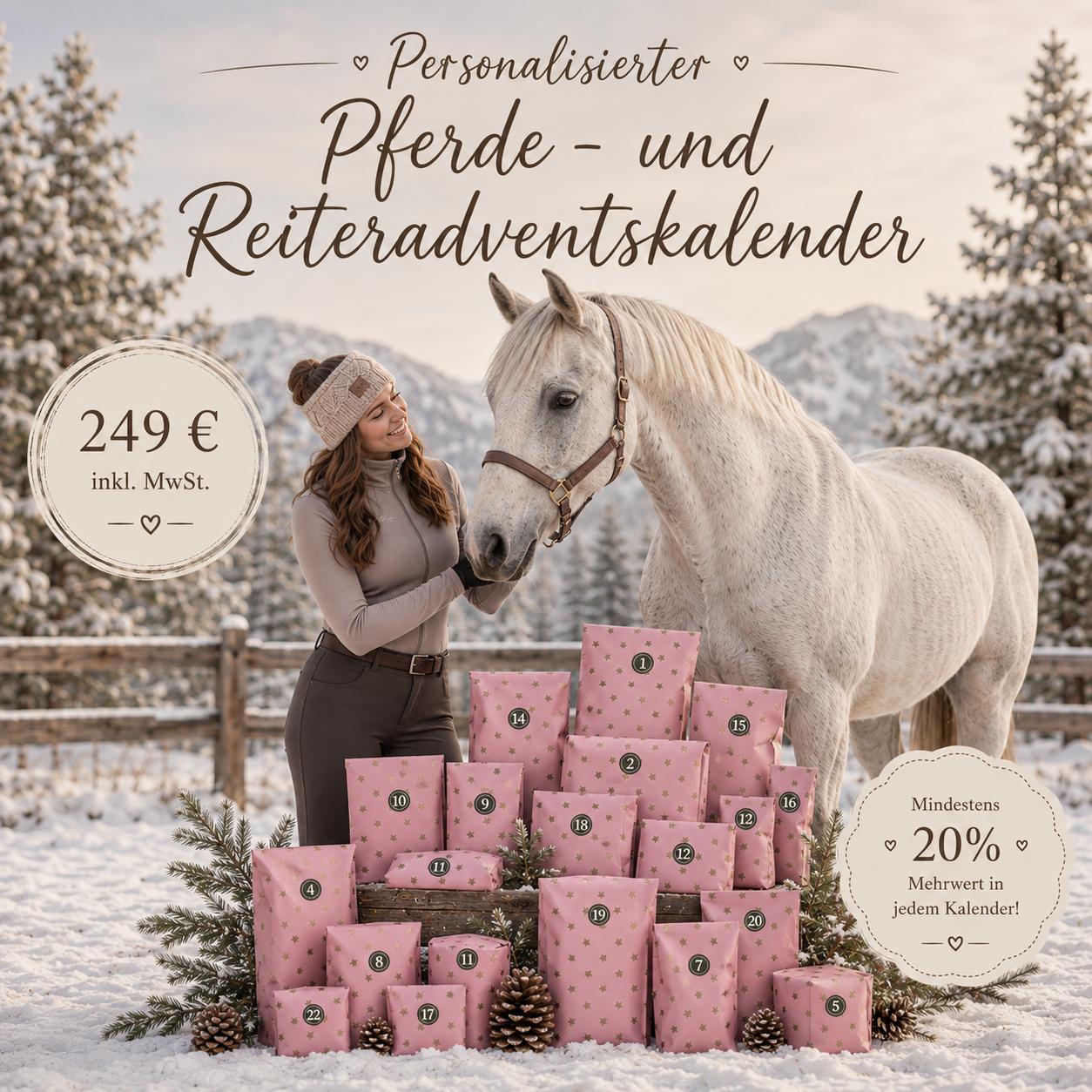 Personalisierter Adventskalender für Pferd & Reiter 2026 🎄