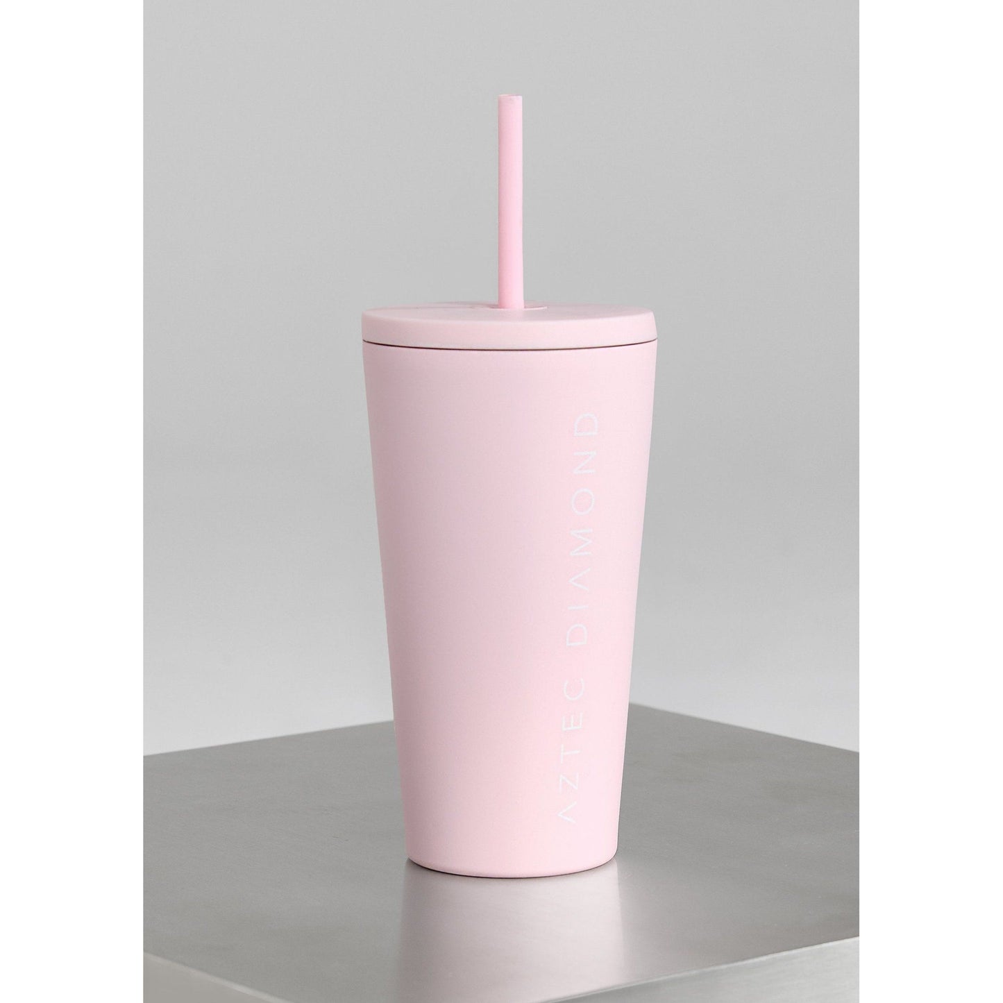 Gray Aztec Diamond Travel Mug