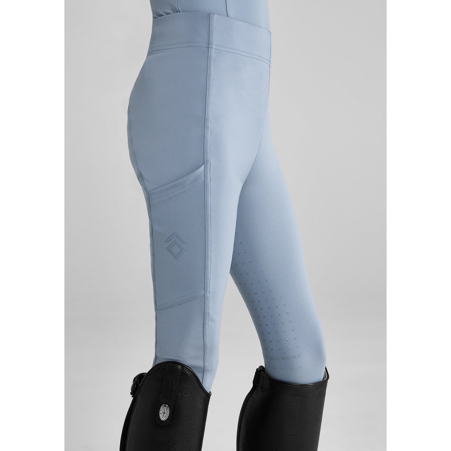 Light Gray Aztec Diamond – YR Reitleggings mit Vollbesatz