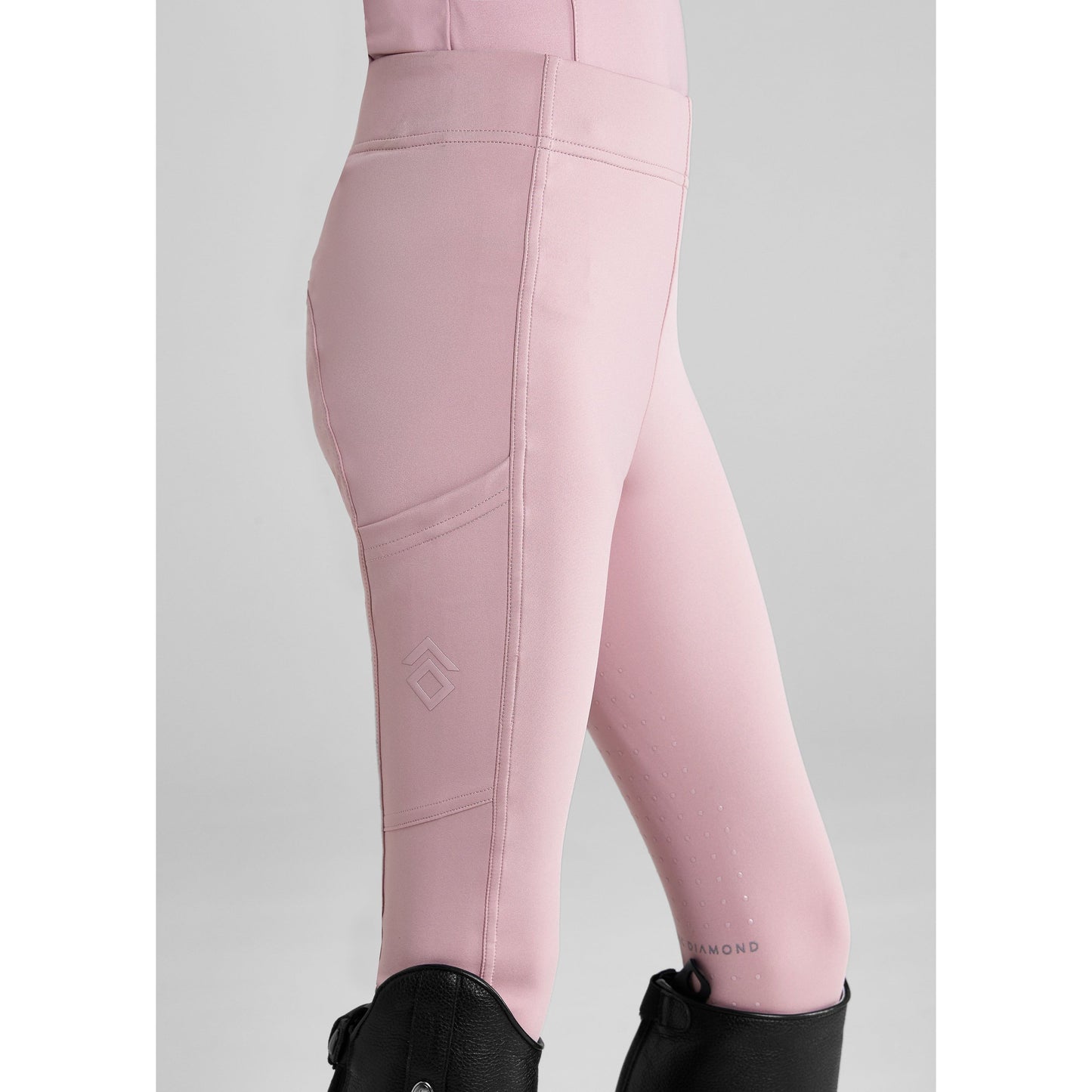 Light Gray Aztec Diamond – YR Reitleggings mit Vollbesatz
