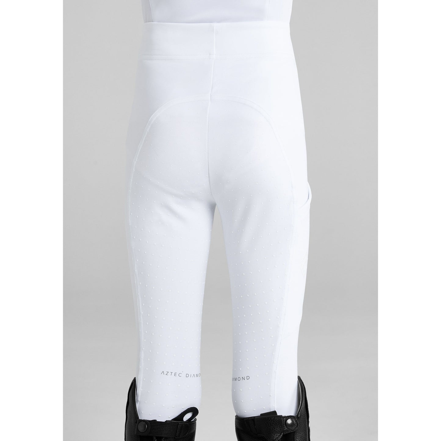 Light Gray Aztec Diamond – YR Reitleggings mit Vollbesatz