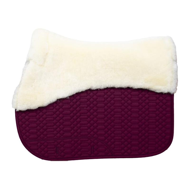 Beige Engel Reitsport Lammfell Schabracke Bordeaux