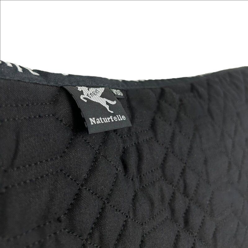 Dark Slate Gray Engel Reitsport Lammfell Schabracke Komplett mit Fellrand Schwarz