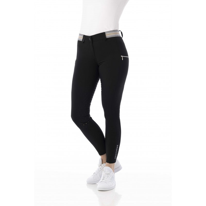 Black EQUITHÈME „Lor" Reithose mit Vollbesatz aus Silikon