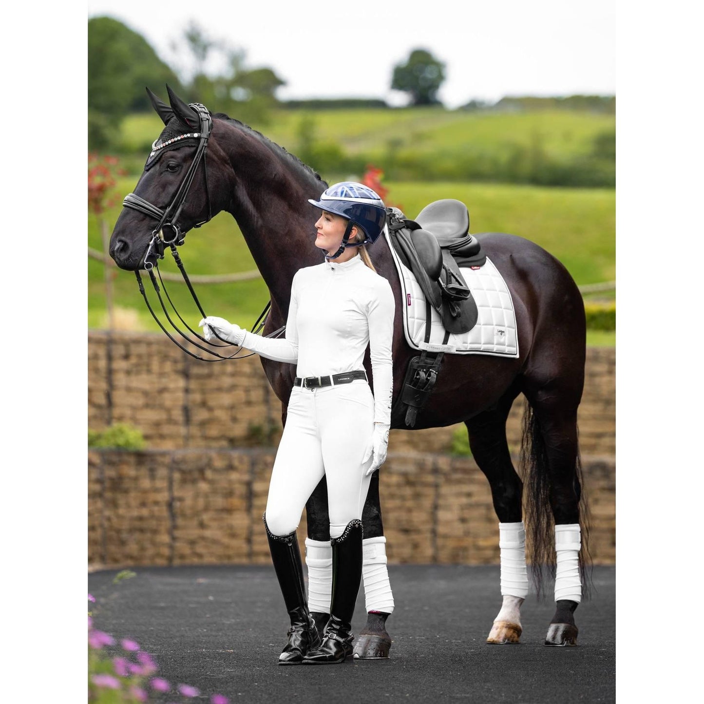 LeMieux Loire Classic Dressurschabracke Square Weiß S/M