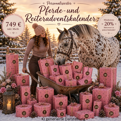 Personalisierter Adventskalender für Pferd & Reiter 2026 🎄
