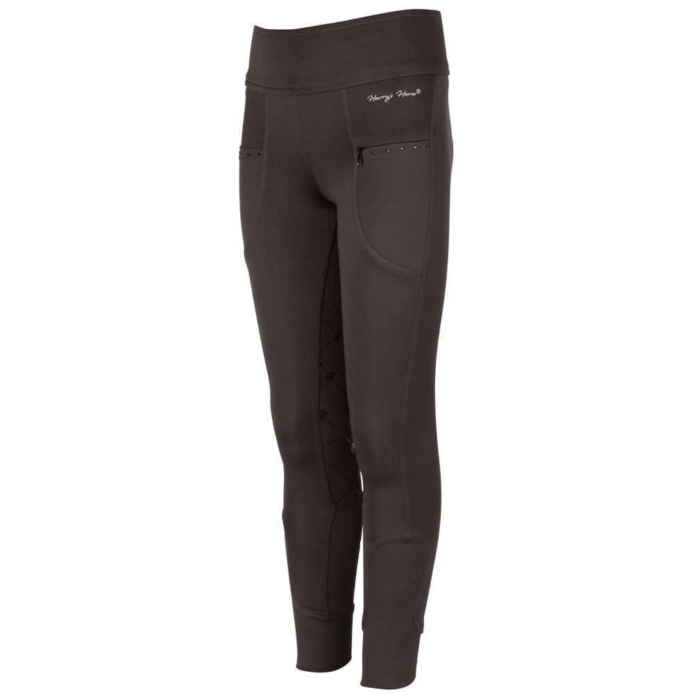 Dark Slate Gray Kinderreitleggings Equitights Rookie Full Grip