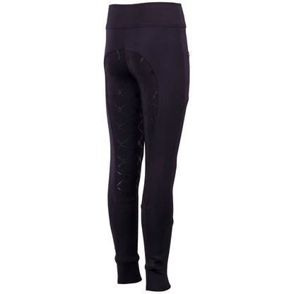 Black Kinderreitleggings Equitights Rookie Full Grip