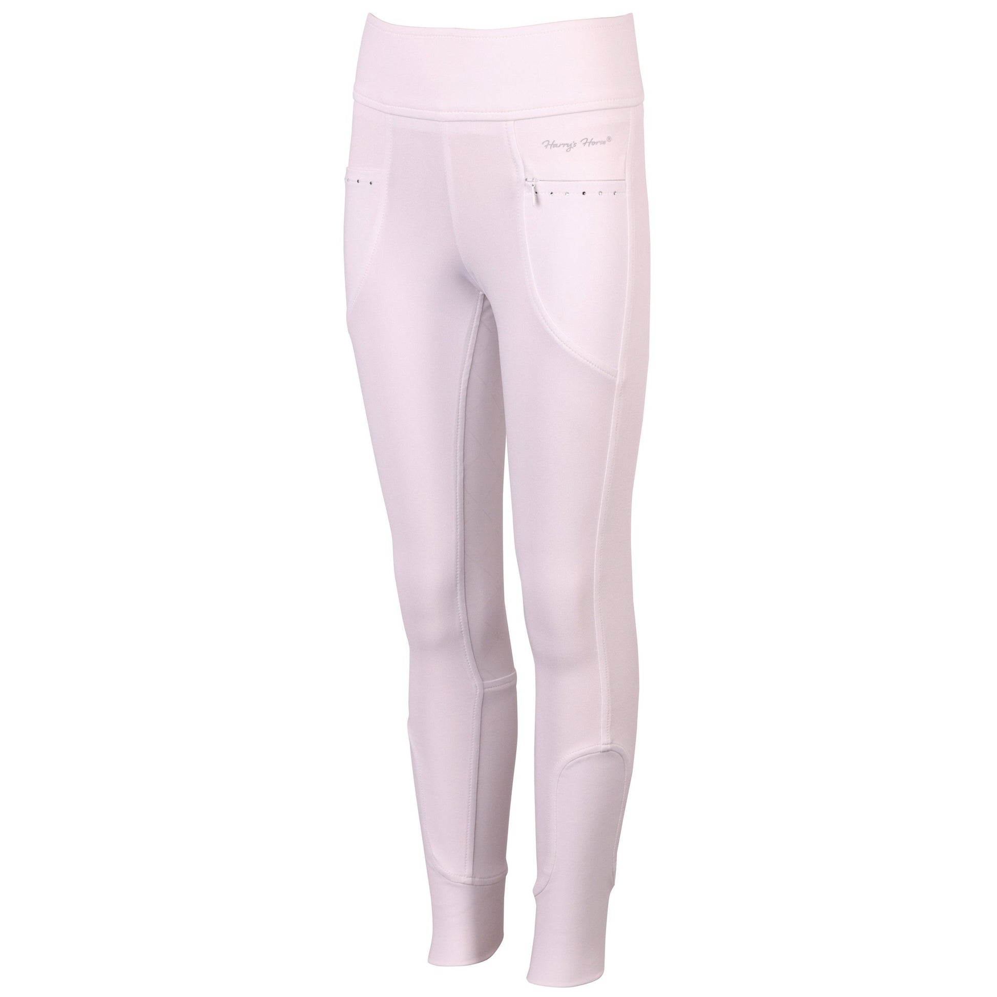 Light Gray Kinderreitleggings Equitights Rookie Full Grip