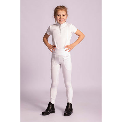 Light Gray Kinderreitleggings Equitights Rookie Full Grip