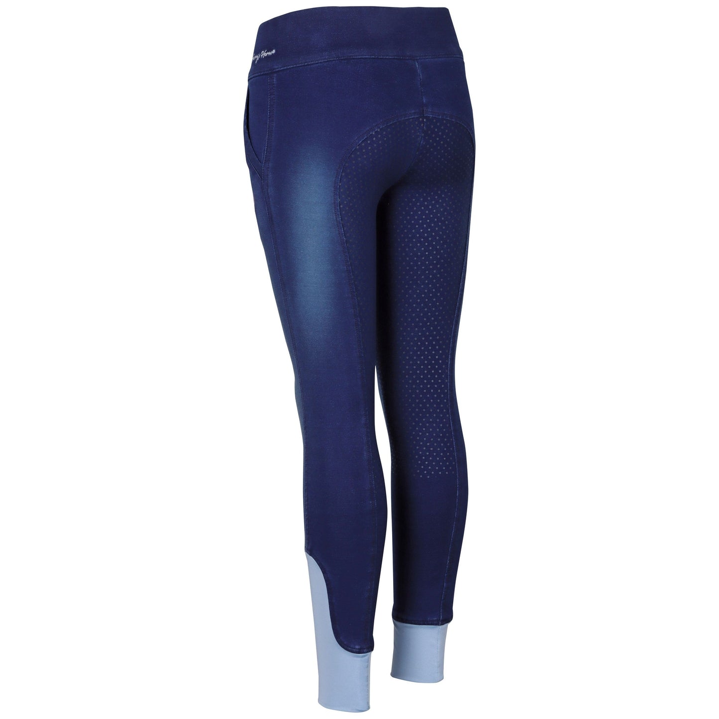 Dark Slate Gray Harry's Horse Reithose Equitights Denim Diva Stella Full Grip für Kinder
