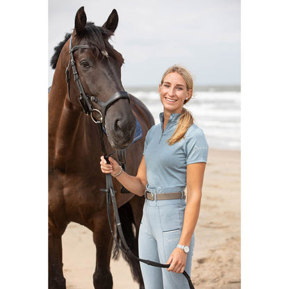 Light Gray Reithose Equitights Denim Just Ride Praia Full Grip