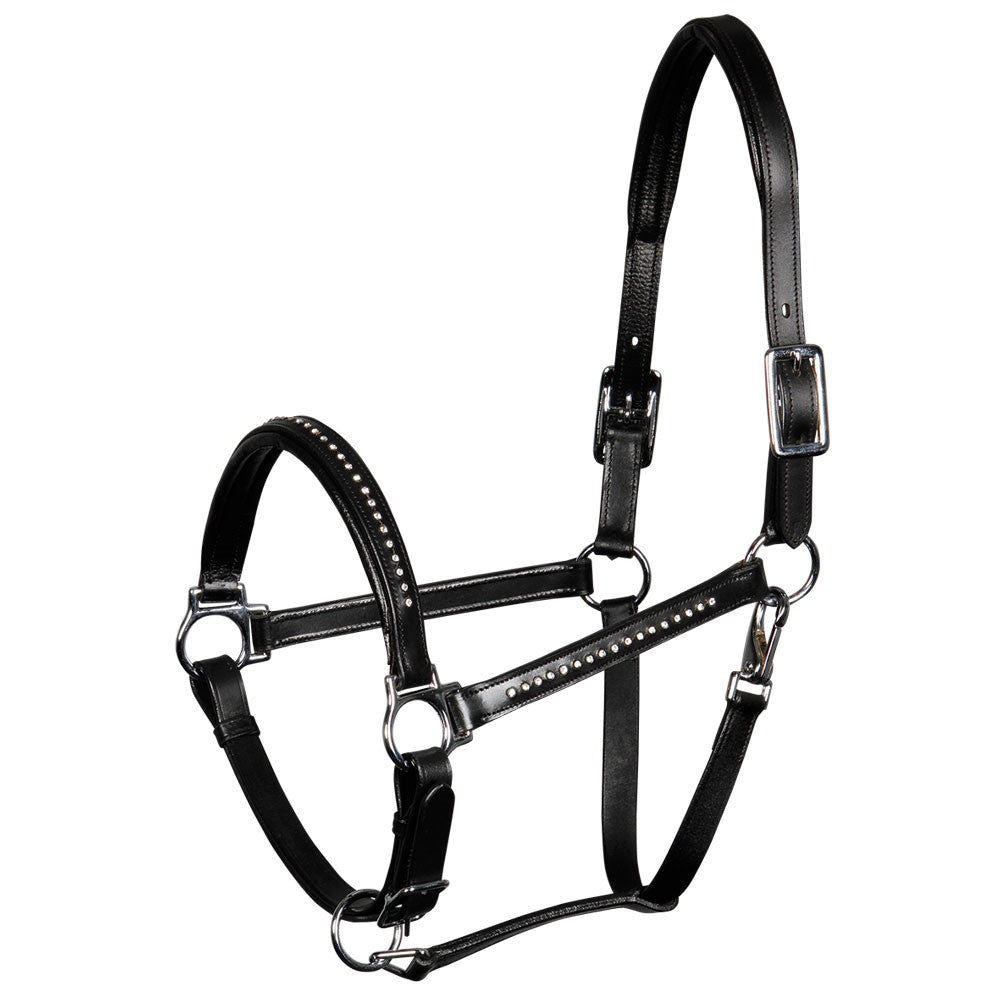 Black Lederhalfter Finesse Crystal