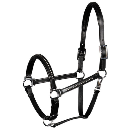 Black Lederhalfter Finesse Crystal