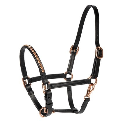 Harry's Horse Lederhalfter Pony/Fohlen Crystal Rosegold