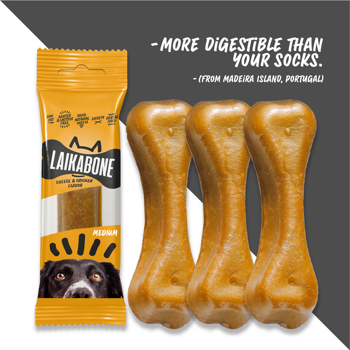 Dog Dental Chew - Cheese & Chicken - Medium