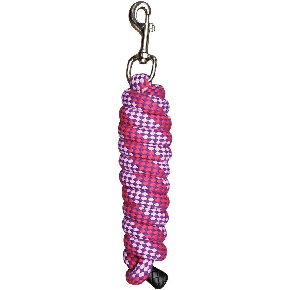 Maroon Führstrick Mounty Karabiner Silber 2m