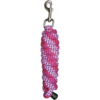 Maroon Führstrick Mounty Karabiner Silber 2m