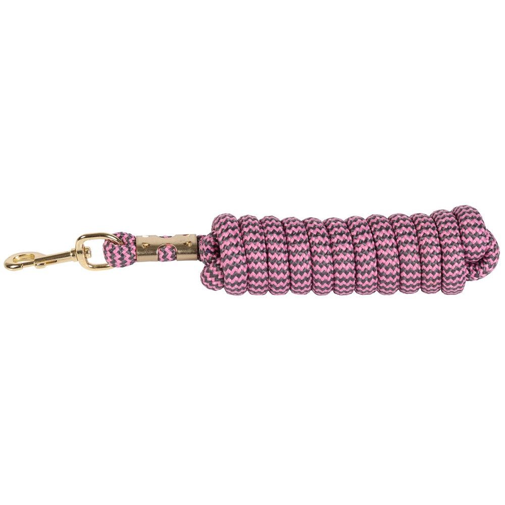 Rosy Brown Führstrick Karabiner Gold 3m