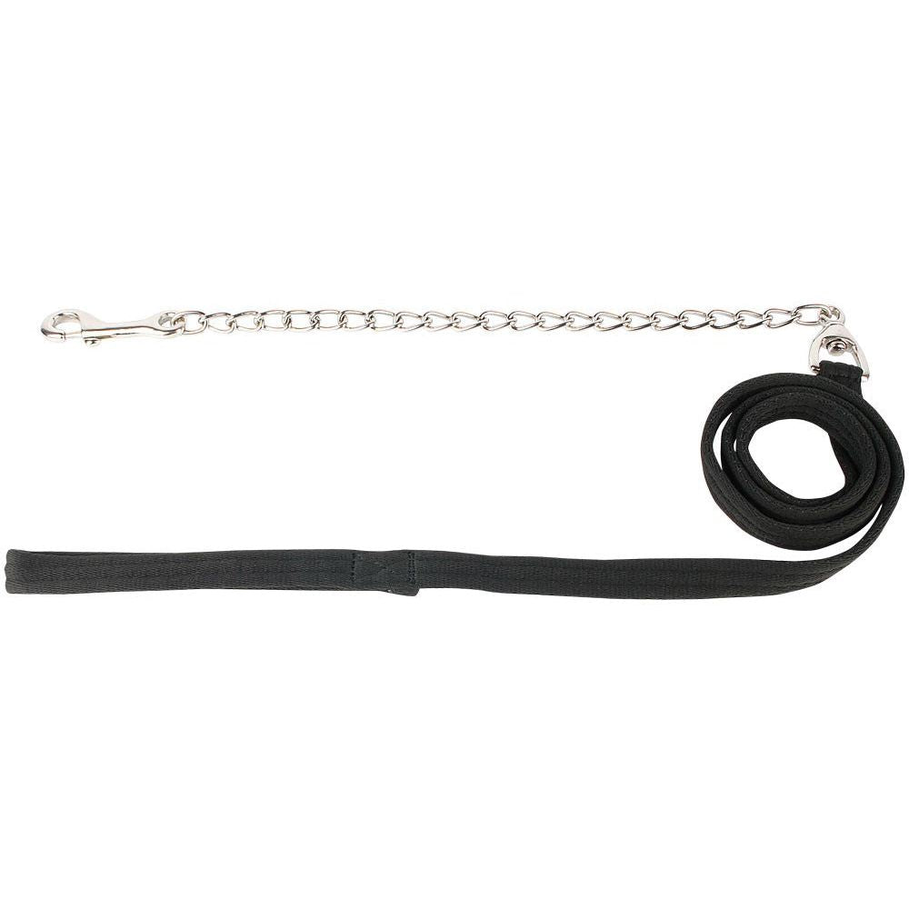 Beige Führkette Schwarz/Silber 2,5m