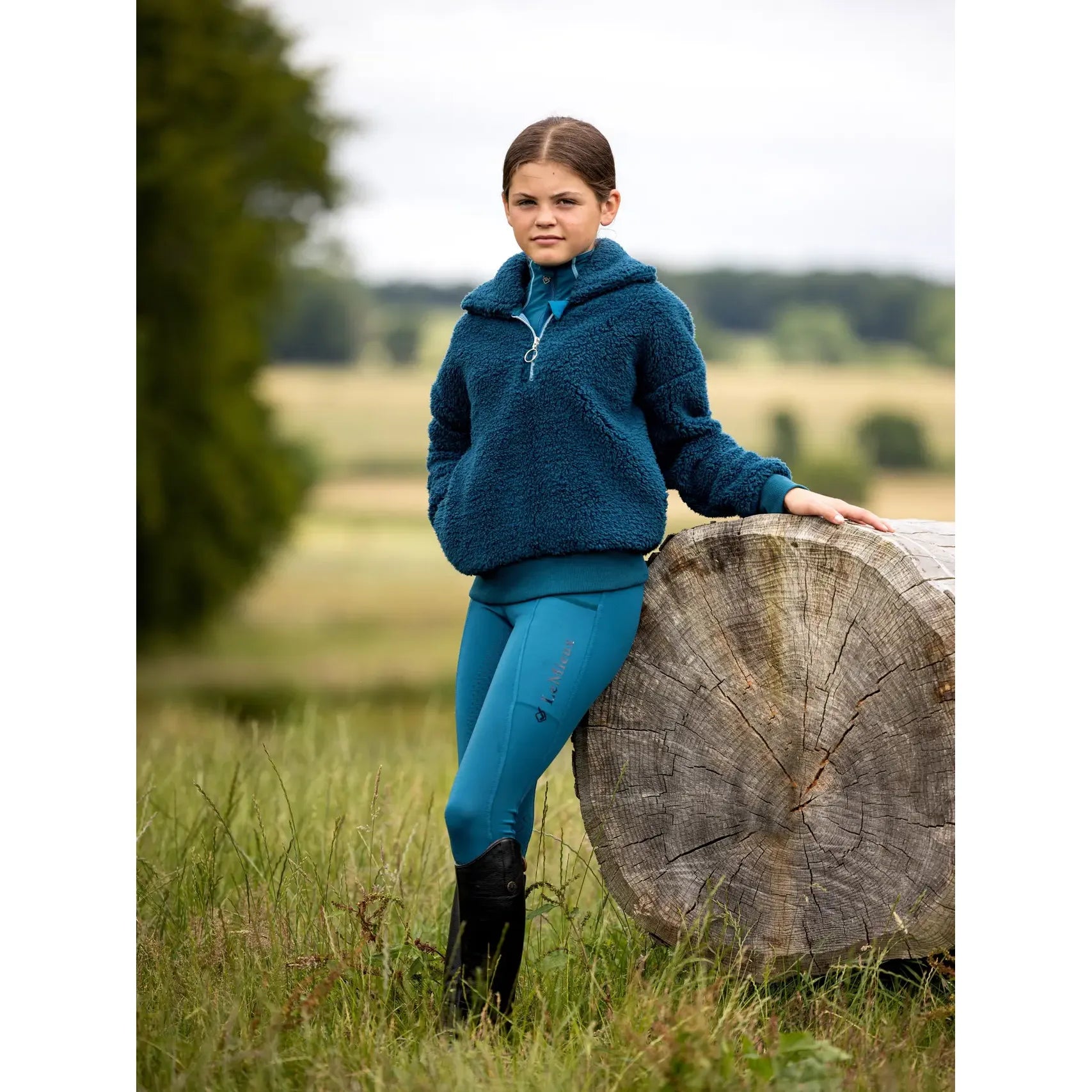 LeMieux Young Rider Teddy Fleece Marine - Kaster Cheval