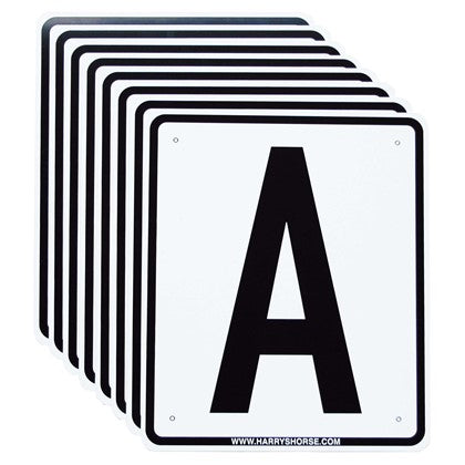 Black Dressage Markers A,F,B,M,C,H,E,K