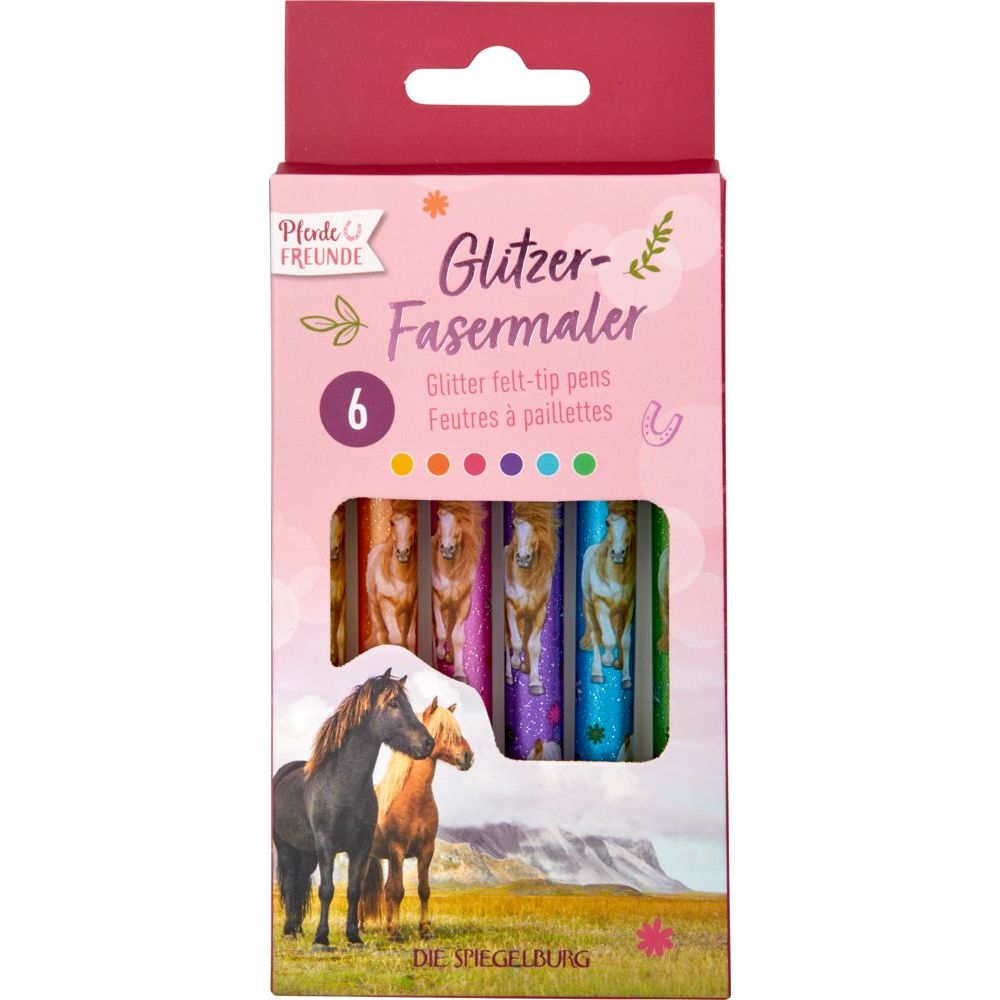 Pferde und Freund Glitzer-Fasermaler