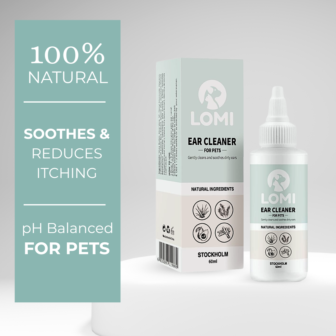 Light Gray Lomi Pets Natural Ohrenreiniger