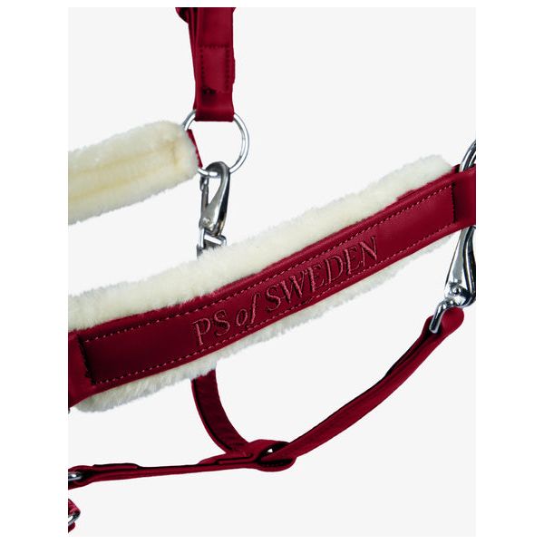 Dark Red PS of Sweden Premium Fluffy Halfter