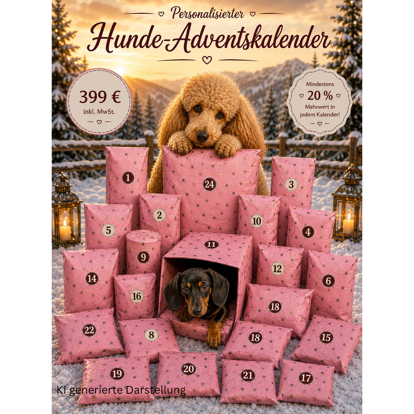🐶 Personalisierter Hunde Adventskalender 2026 🎄