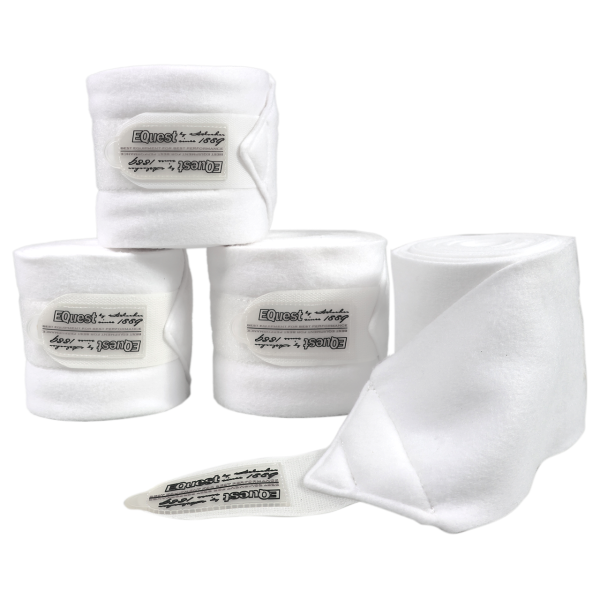 Light Gray EQUEST Bandage Fleece Act-Line | 4er Set