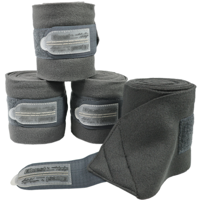 Dark Slate Gray EQUEST Bandage Fleece Act-Line | 4er Set